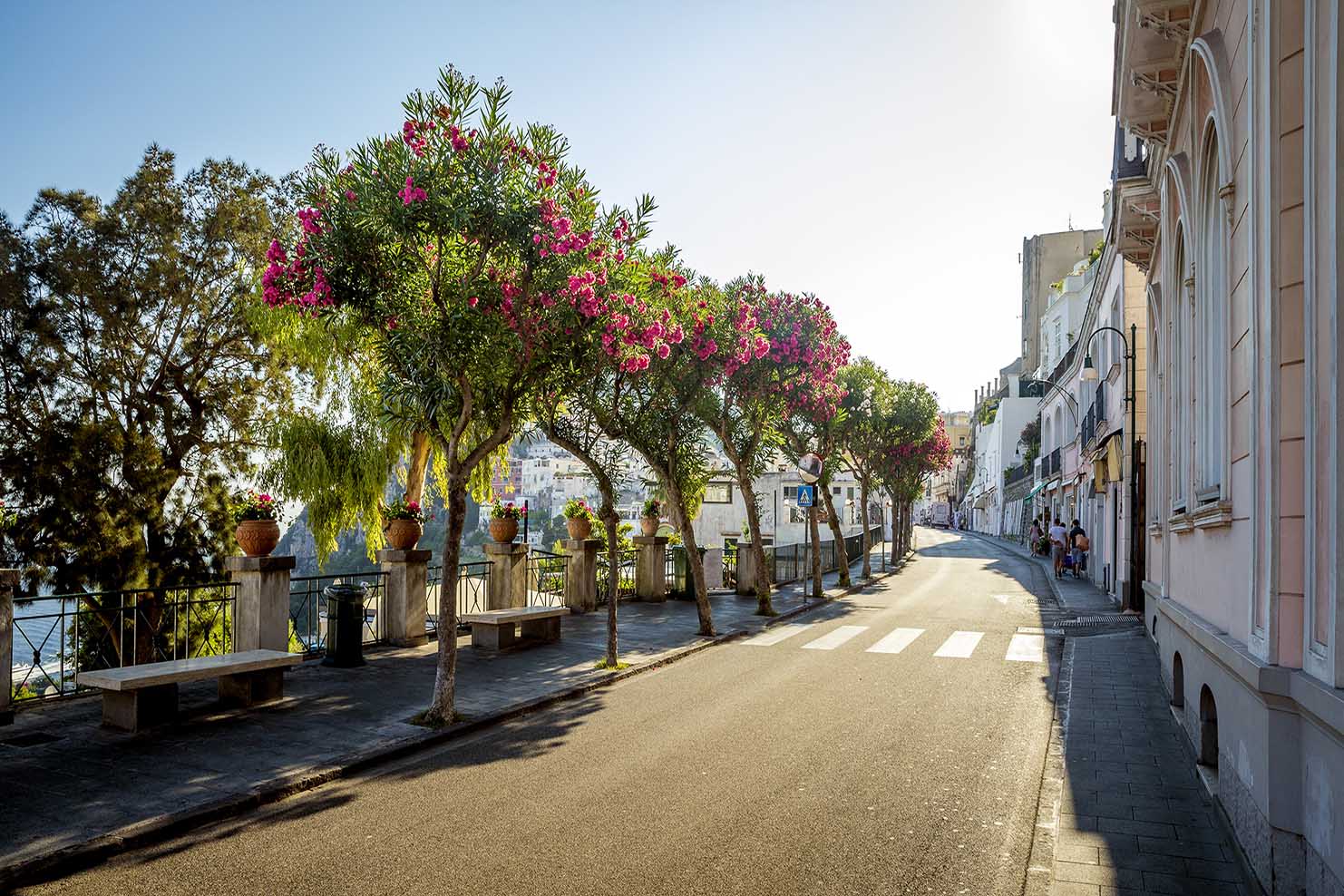 Street of Capri Town on Capri Island in Italy